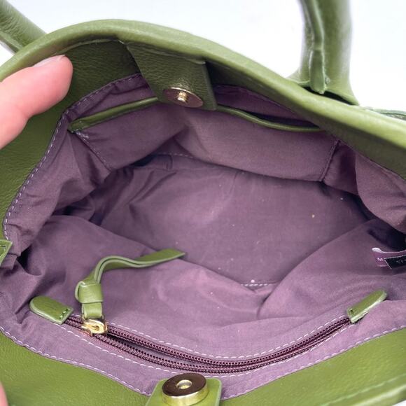 KOOBA Laos Lime Leather small Satchel Purse Handbag Crossbody - Picture 6 of 11